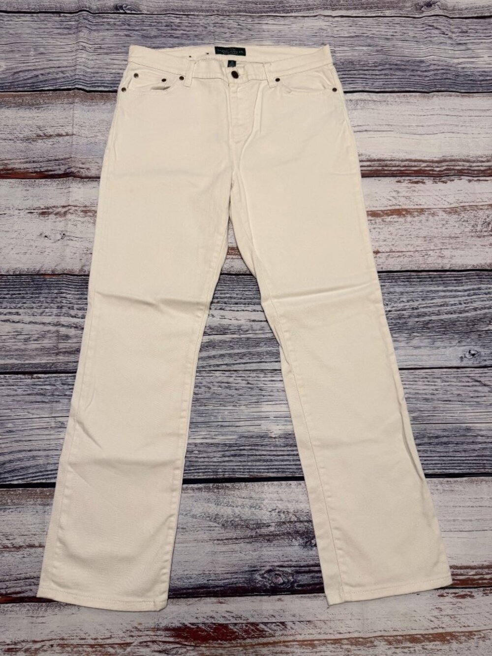 Lauren Jeans Co Ralph Lauren Classic Straight White Jeans Women’s Size 10 Resort